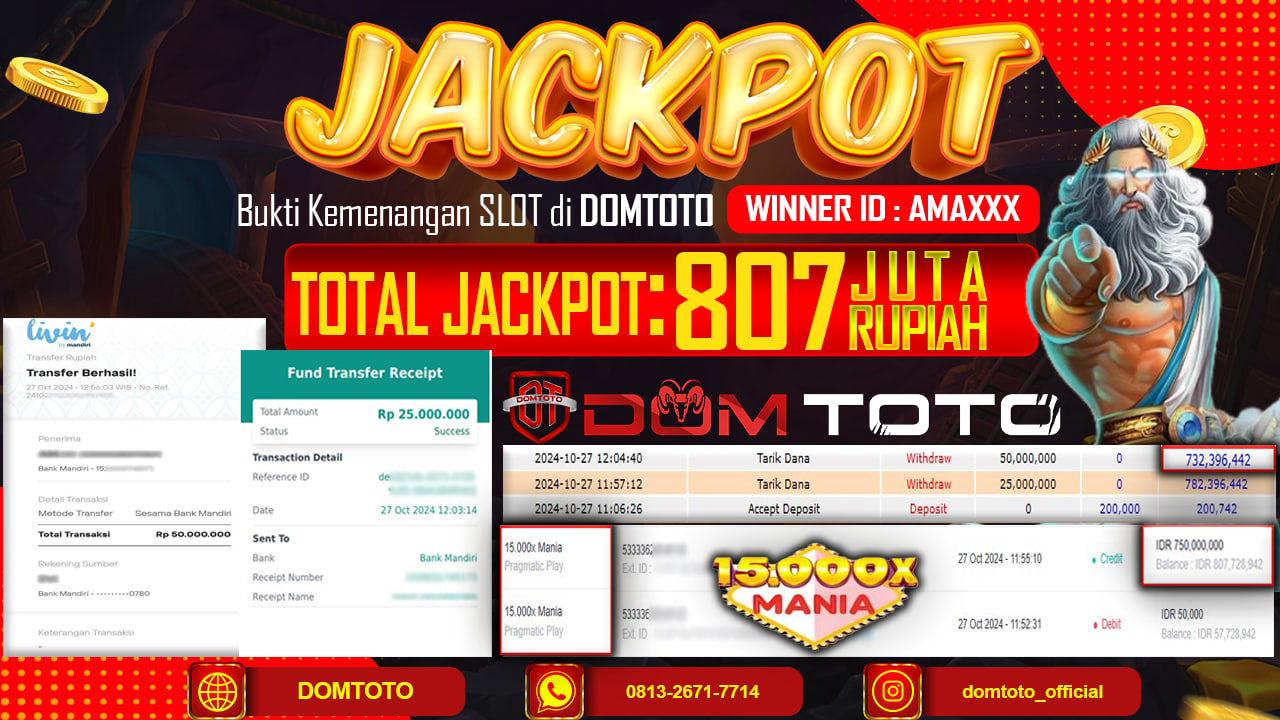 JACKPOT 15.000x MANIA  27 OKTOBER 2024